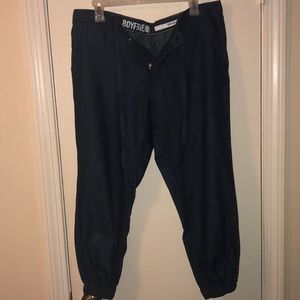 DKNY Cuffed Boyfriend Denim Pants